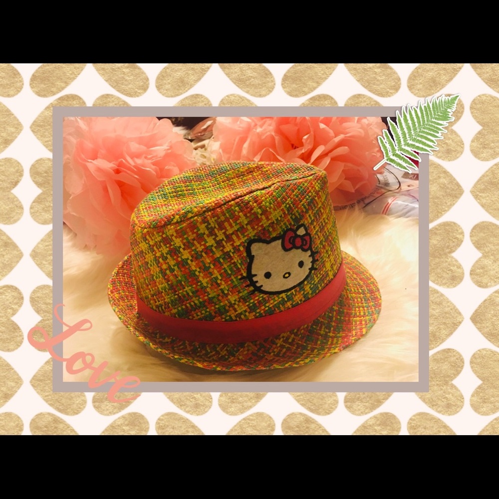 New HELLO KITTY  Fedora Rainvow Hat
